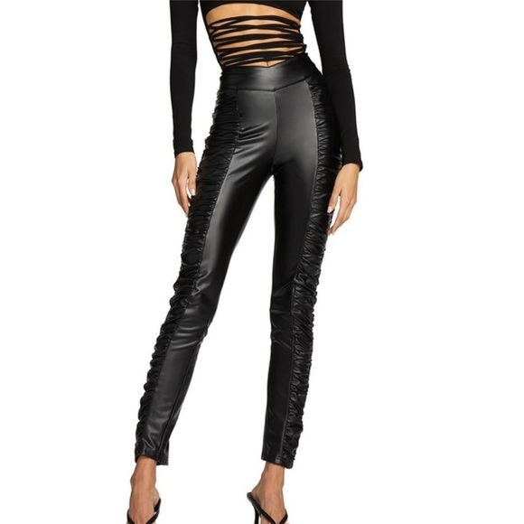 Temperance Vegan Leather Pant In Black - Main Image